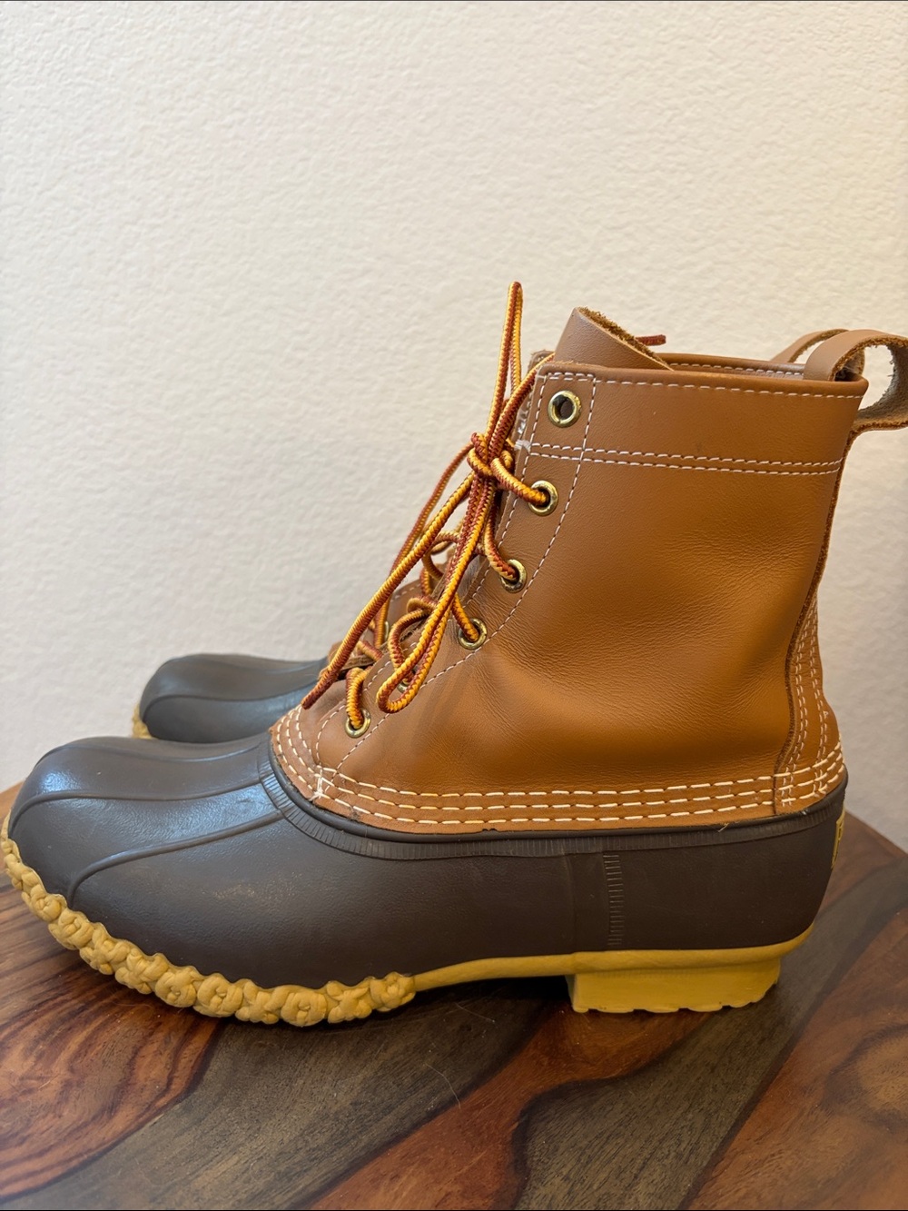 L.L. Bean Women's Brown and Tan Waterproof Duck Boots - Picture 4 of 7